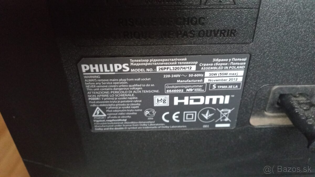 Predám TV PHILIPS, HDMI, uhlopriečka 26cm - 3