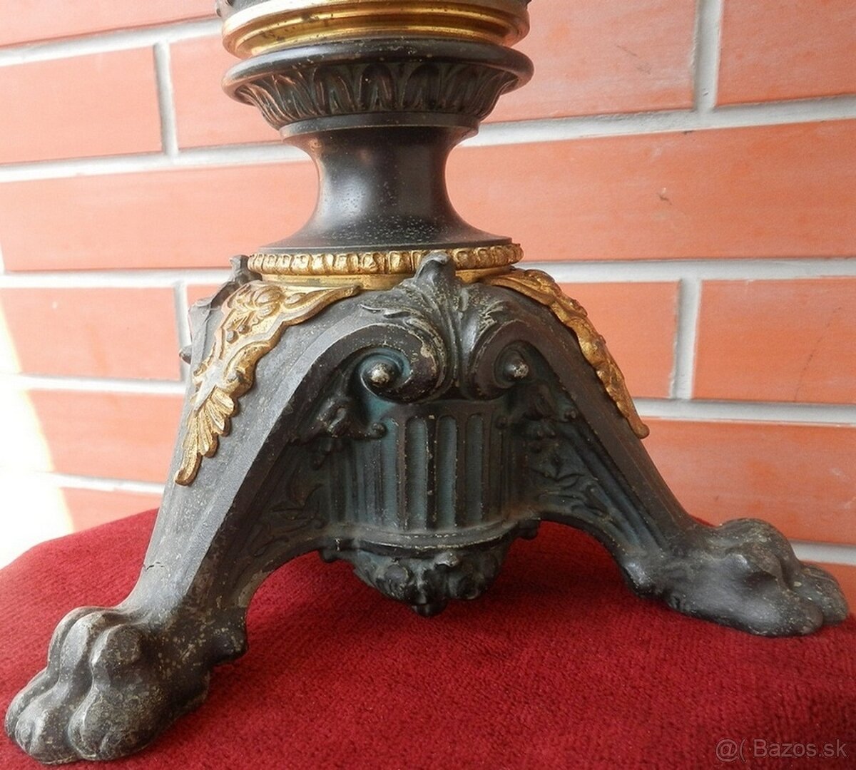 Petrolejová lampa amfora, Rakúsko koniec 19.stor., - 3