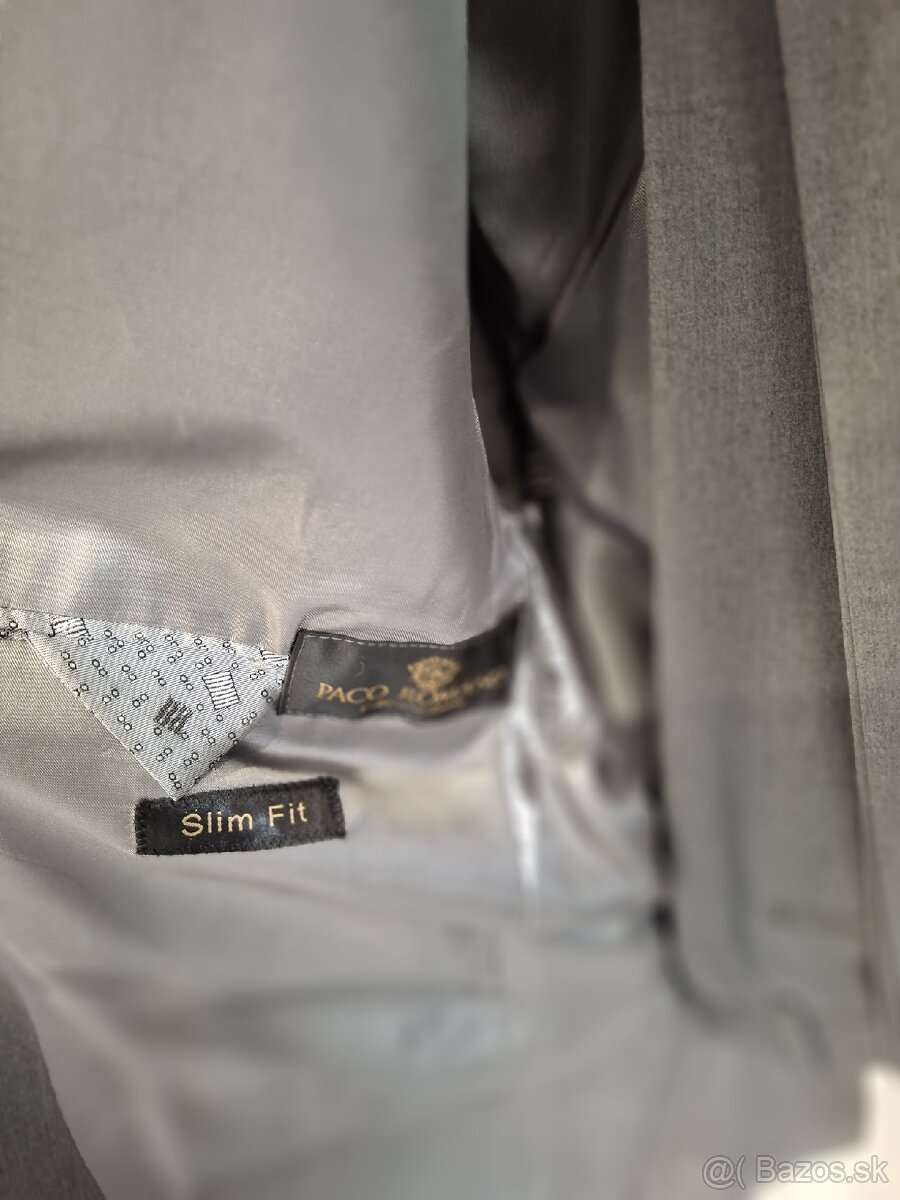 Predám Pánsky sivý oblek veľkosť 52 - 3