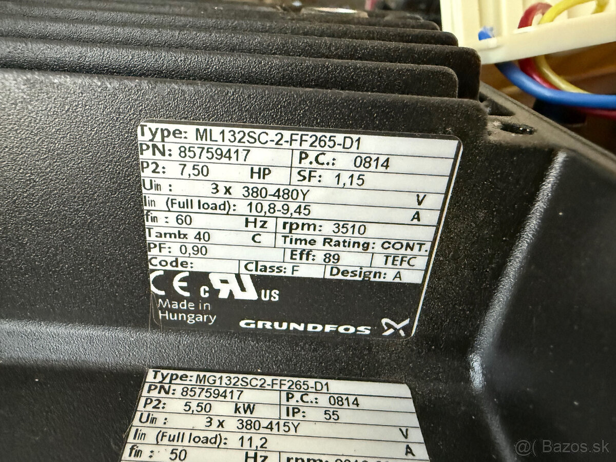 Predám motor Grundfos 5,5kW - 3