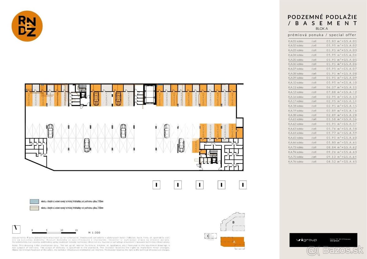 GARÁŽOVÝ PARKING A SKLADOVÝ PRIESTOR V PROJEKTE RNDZ - ul. E - 3