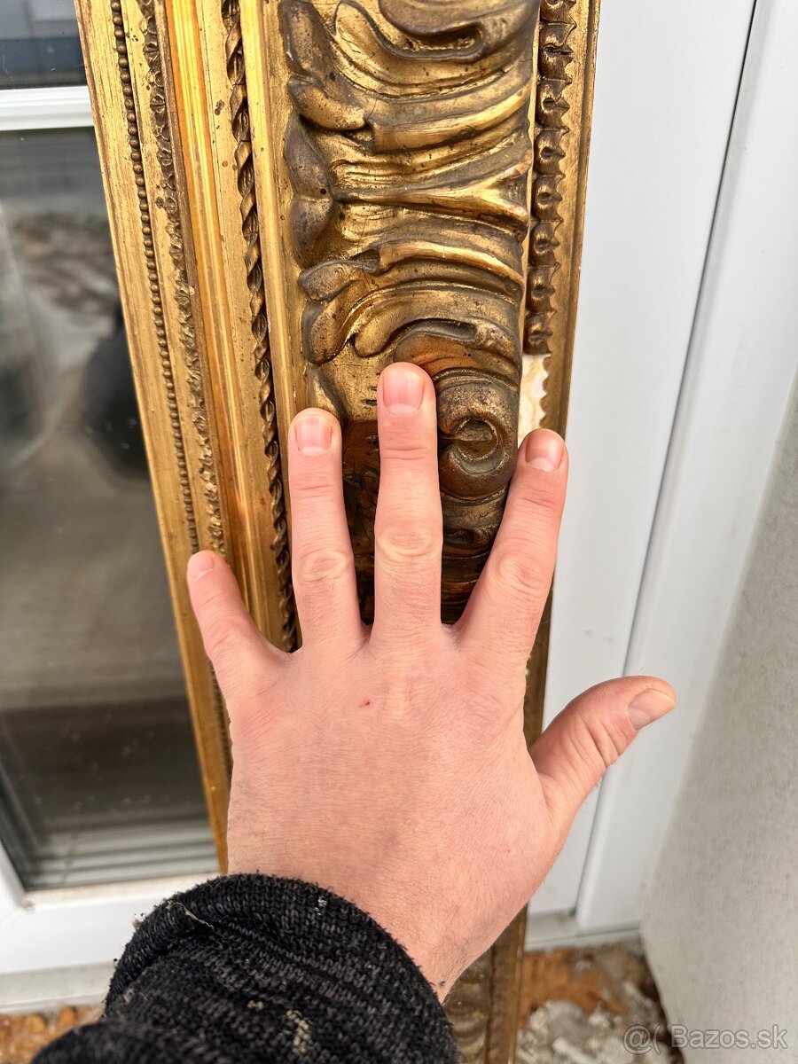 Starožitný veľký rám rozmer 147,5 x 108cm - 3