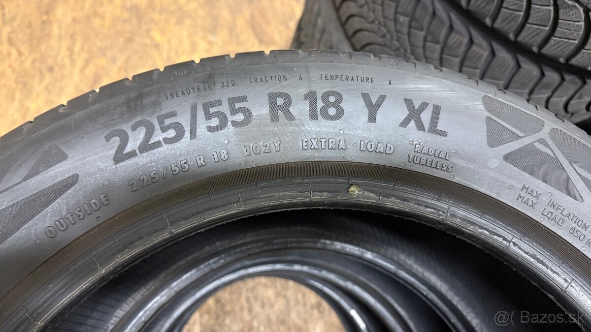 4ks 225/55 R18 Continental letné - 3