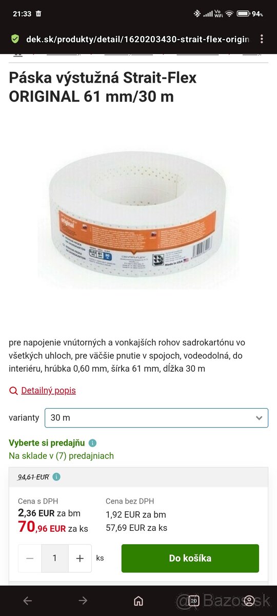 Paska do spojov sadrokartonu - 3