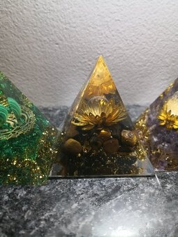 orgónove pyramídy,sklenene gule - 3