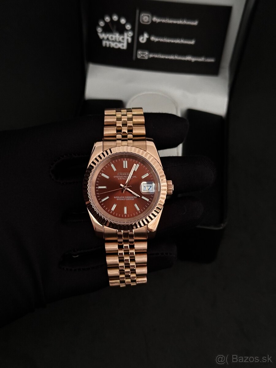 Seiko mod Datejust Chocolate - 3