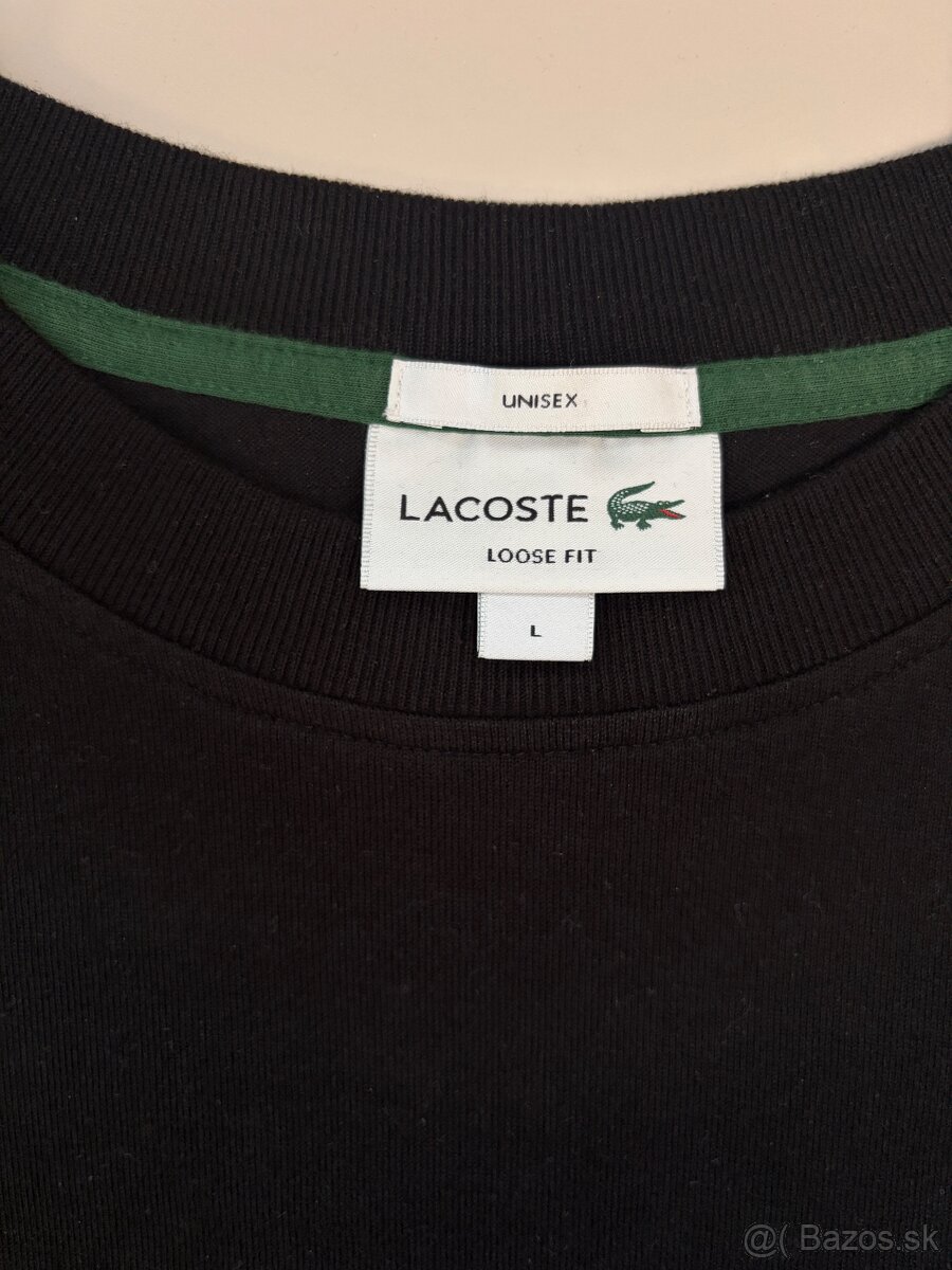 Lacoste oversized tričko TH0062 Black - 3