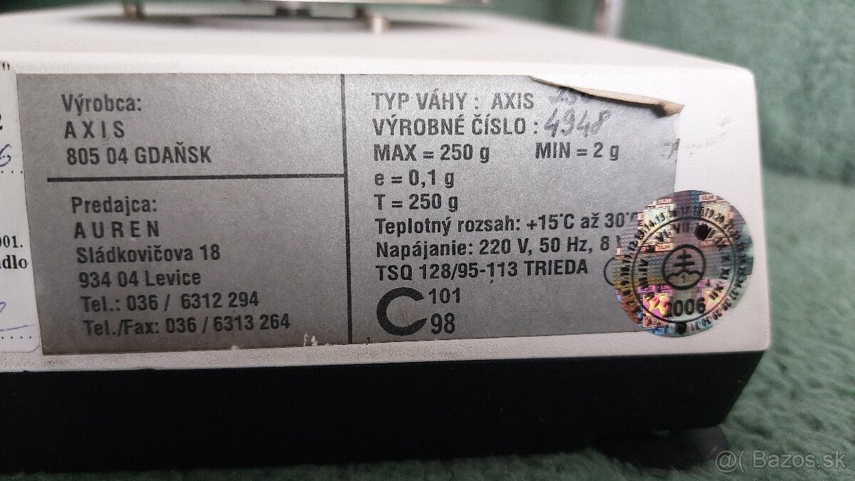 Klenotnícka váha AXIS A250R - mikrováha - 3