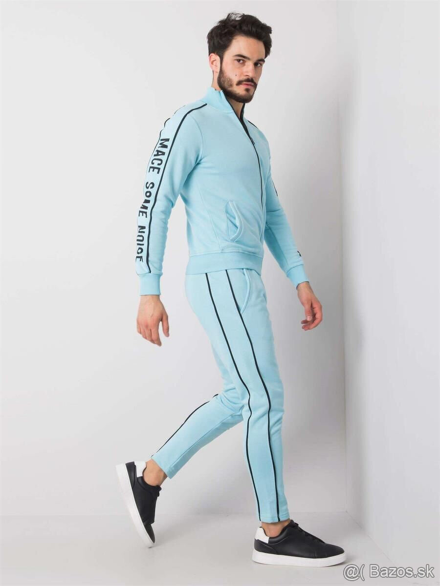 Pánska tepláková súprava svetlo modrá - 3