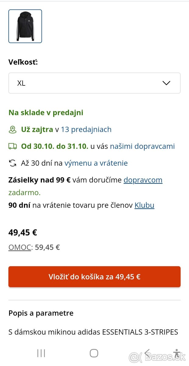 Predám dámsku adidas - 3