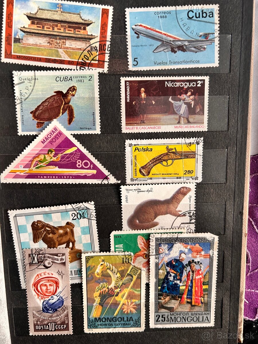 Staré zachovalé poštové známky, mince a bankovky - 3