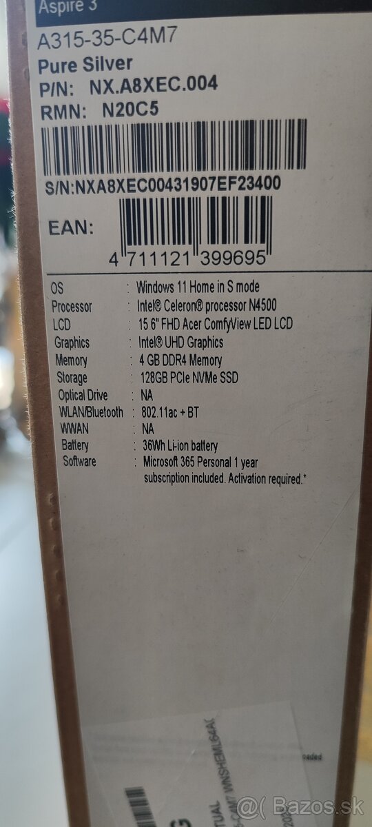 Notebook Acer Aspire 3 - 3