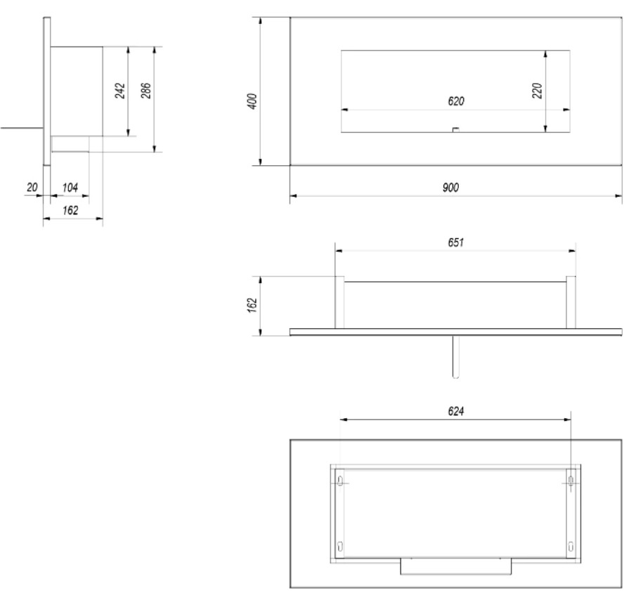 Bio Krb Delta Horizontal 40 x 90 x 15 cm - 3