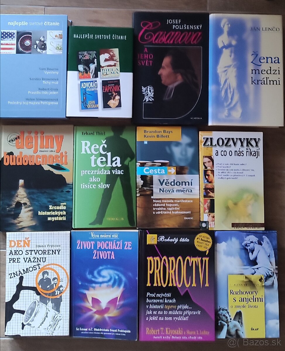 Rozlicne knihy.Cena3€ za kus. - 3