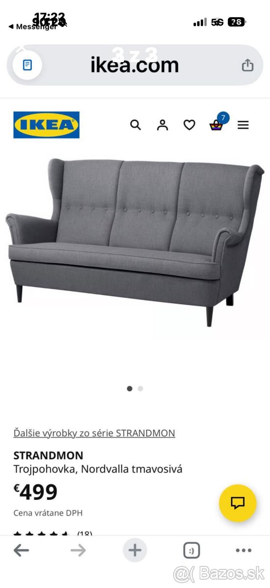 Ikea 3 sedačka - 3