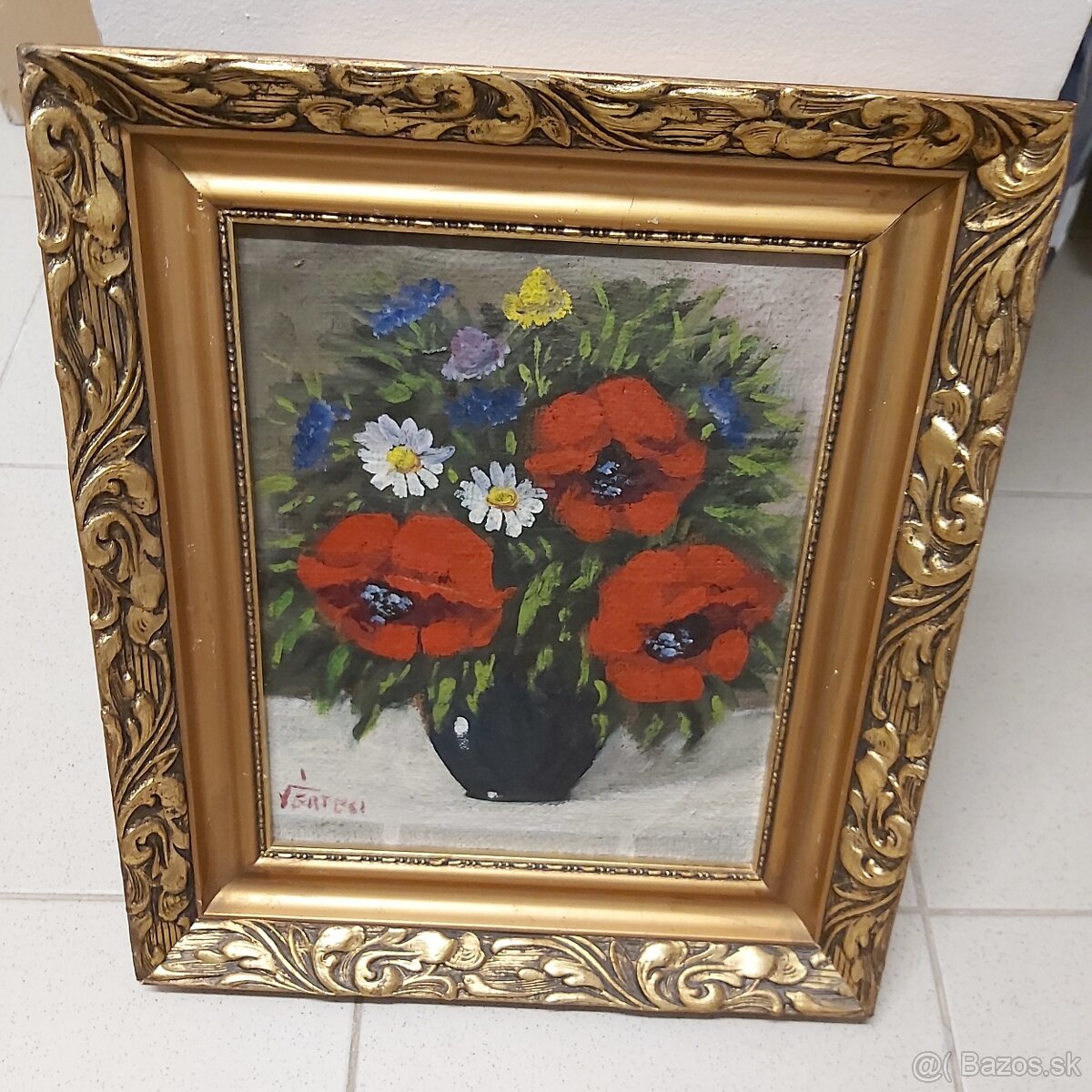 Obraz starožitný - olejomaľba signovaná P. Vertési. - 3