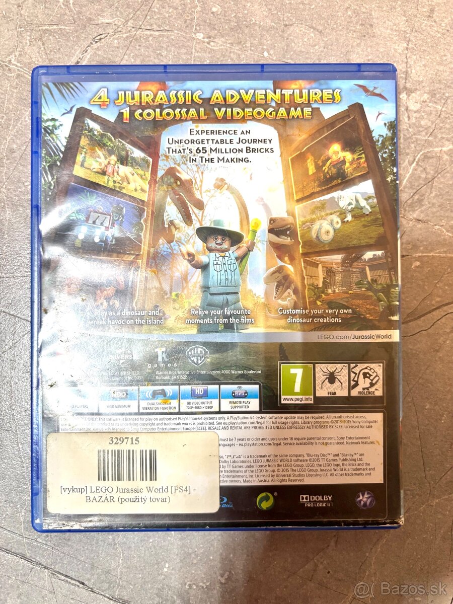 🎮 PS4 hra – LEGO Jurassic World - 3