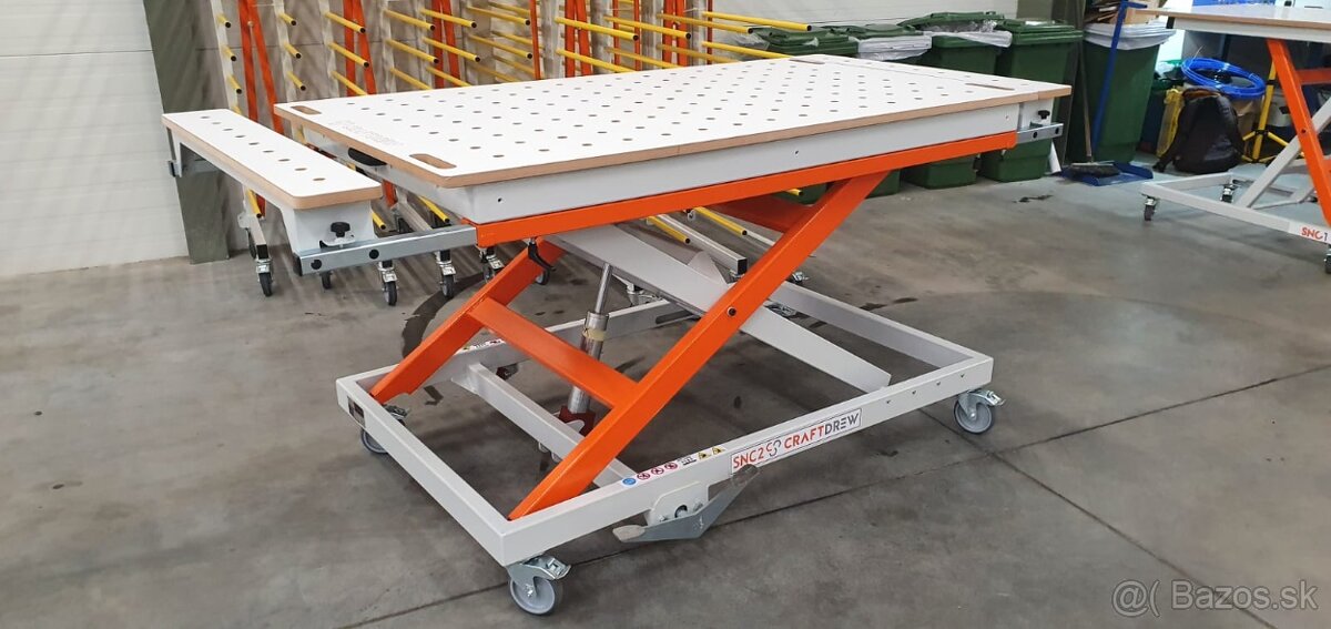 manipulačný vozík, nožnicový stôl, pracovný stôl - 3
