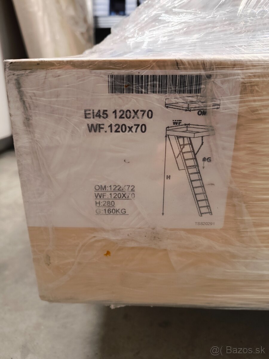 Pôdne schody Oman PP 280 cm 70 x 120 cm - 3