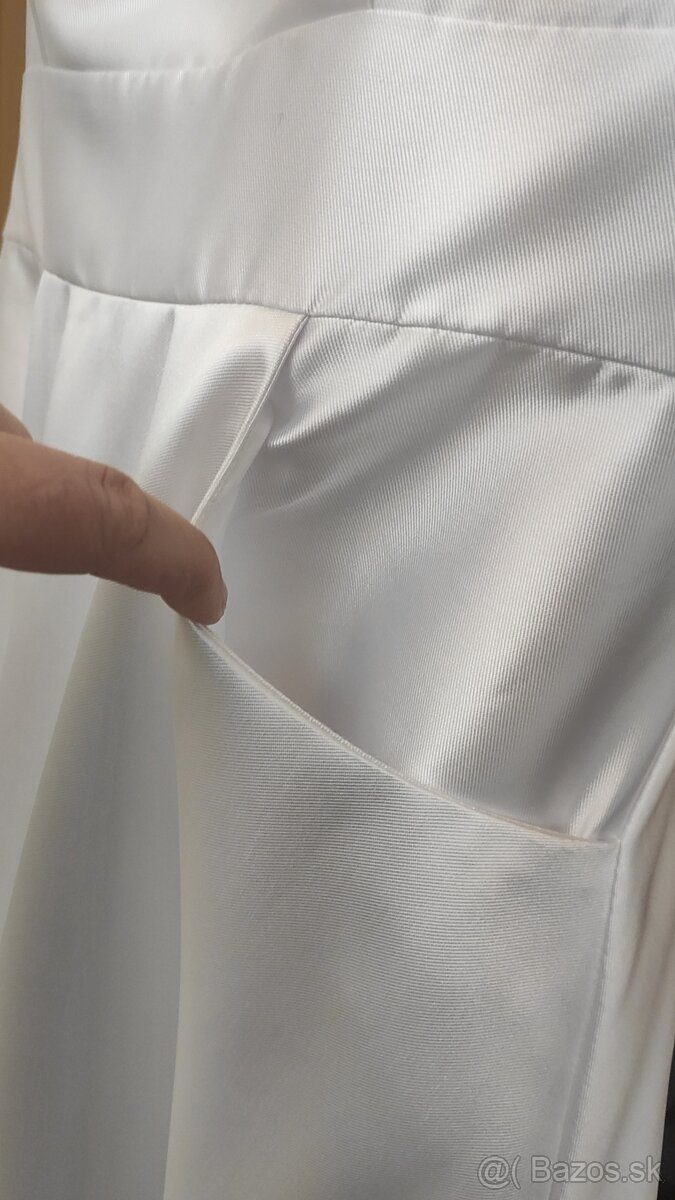 svadobné šaty biele saténové - 3