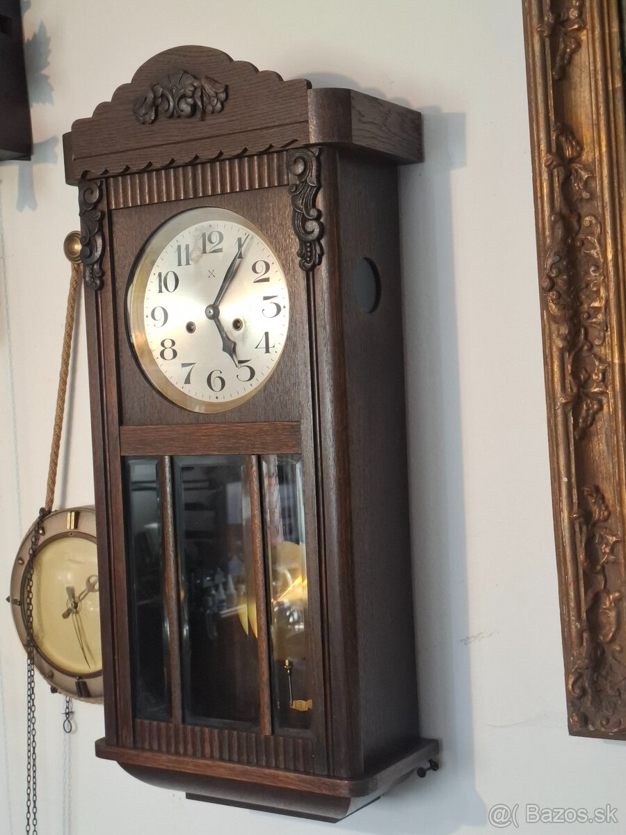 Predám funkčné polbicie nástenné hodiny JUNGHANS V:74cm ARTD - 3