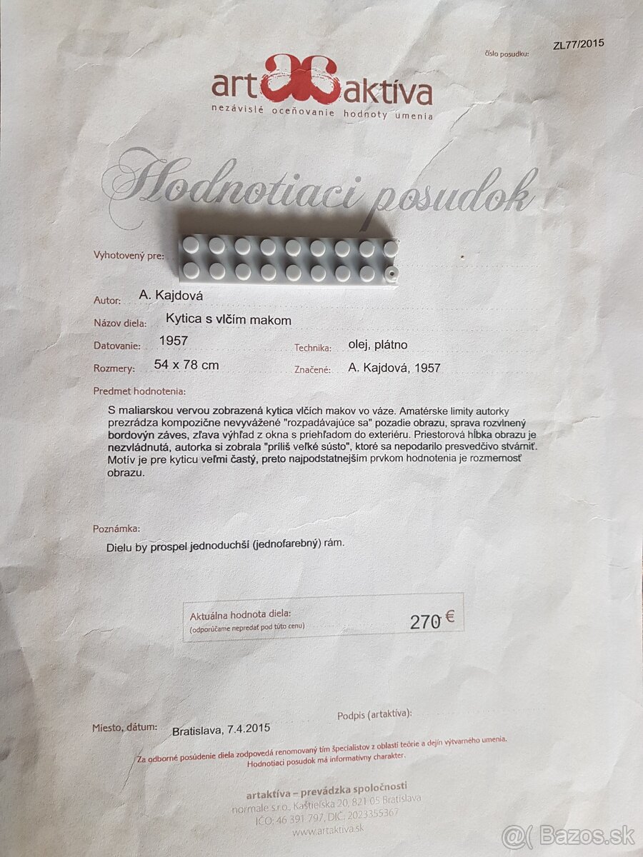 Predám olejomaľbu na plátne - maky - 3