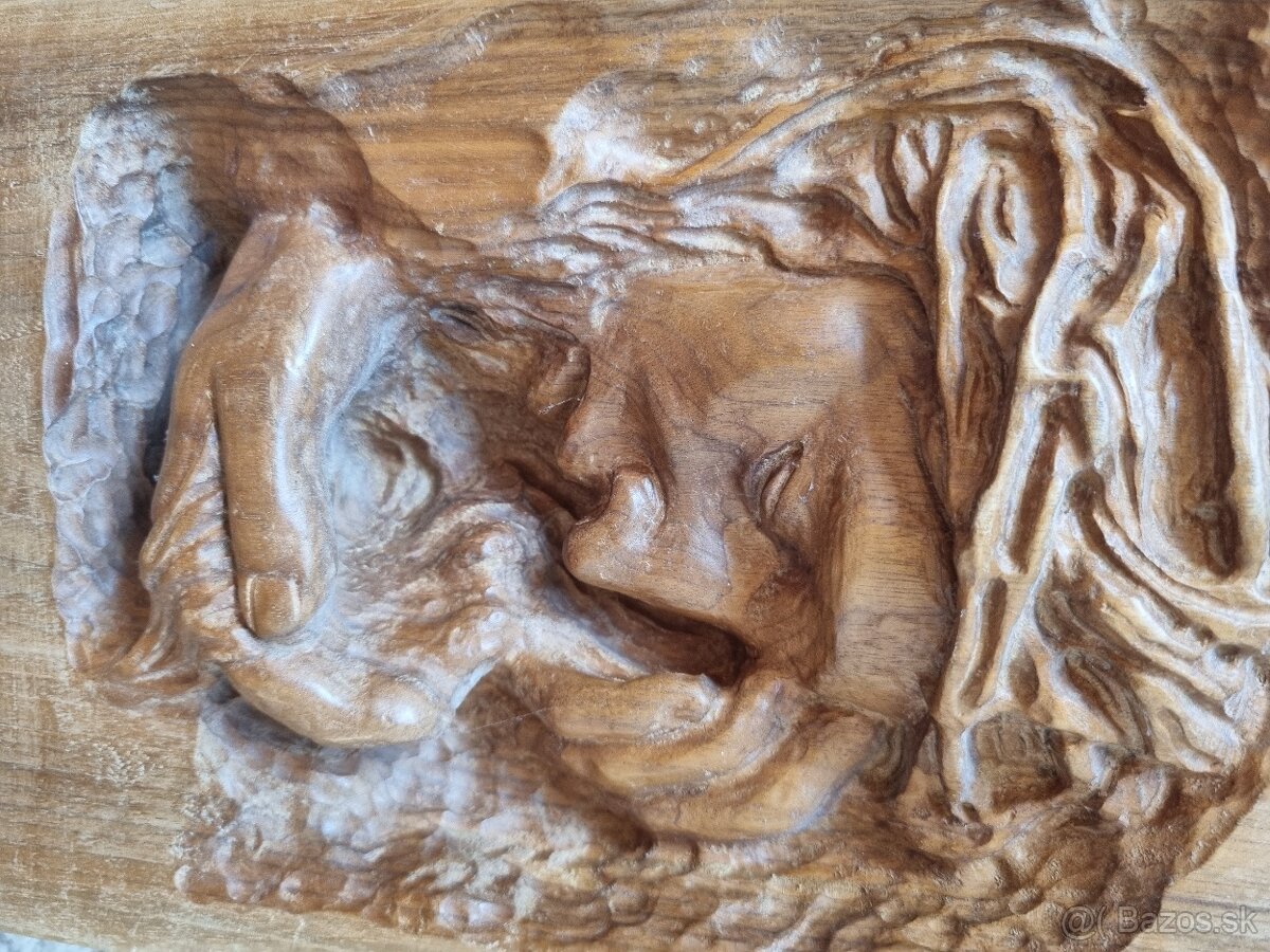 Hlboka drevorezba hlava krista - 3