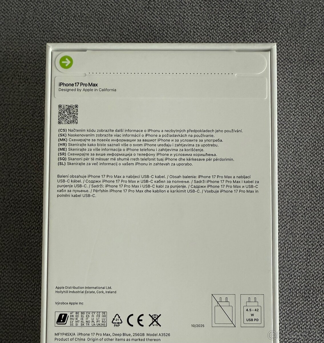 iPhone 17 Pro Max 256GB Deep Blue NEROZBALENÝ - 3