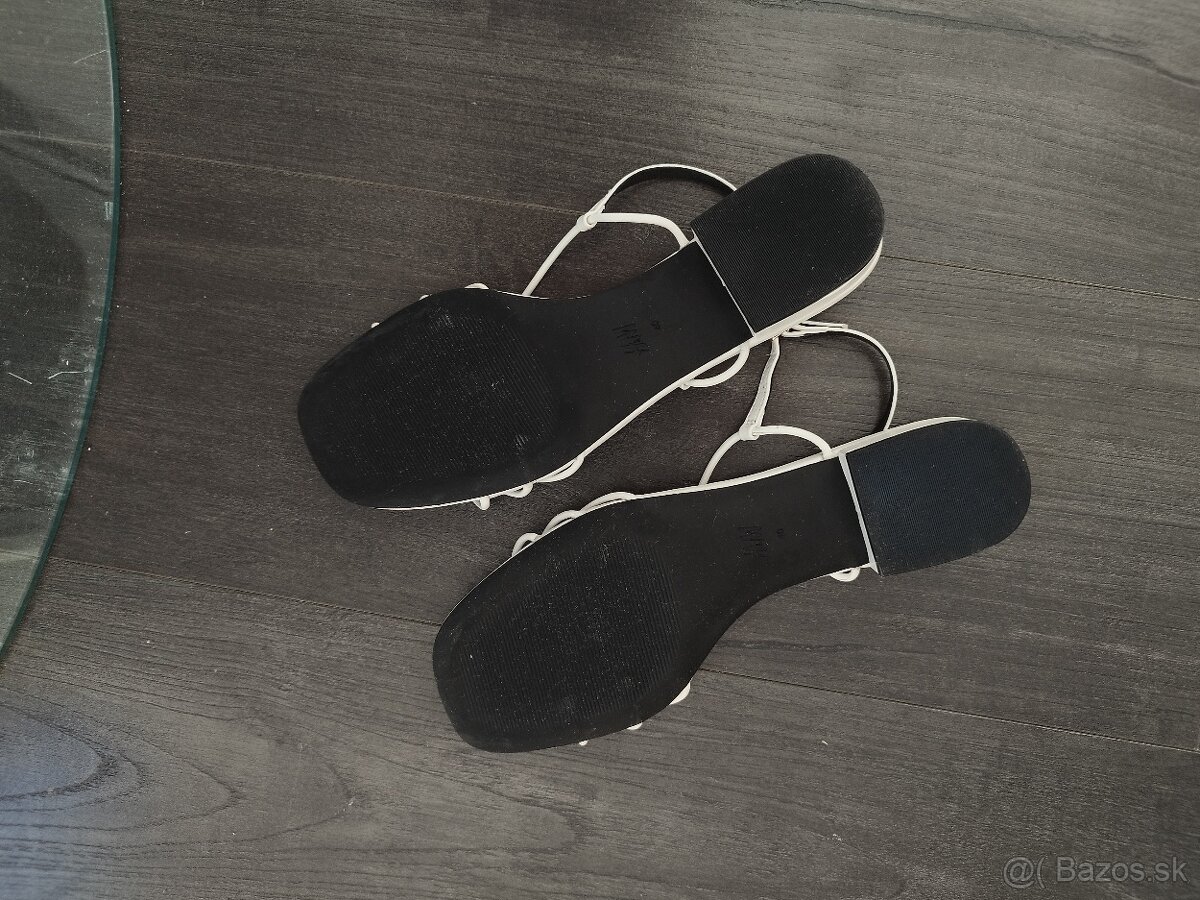 Dámske sandálky 40 biele H&M - 3