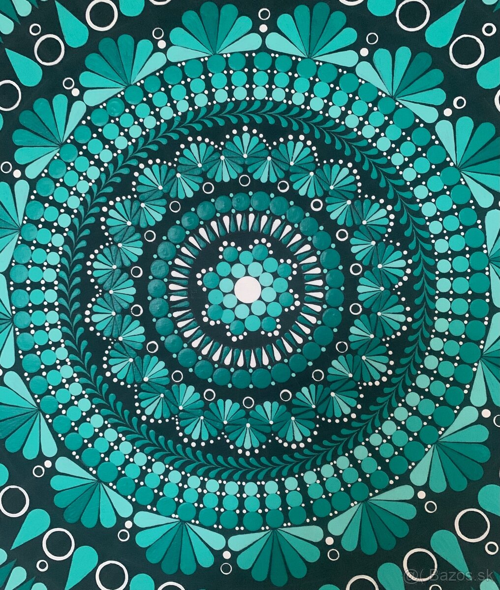 Ručne maľovaná mandala - 3