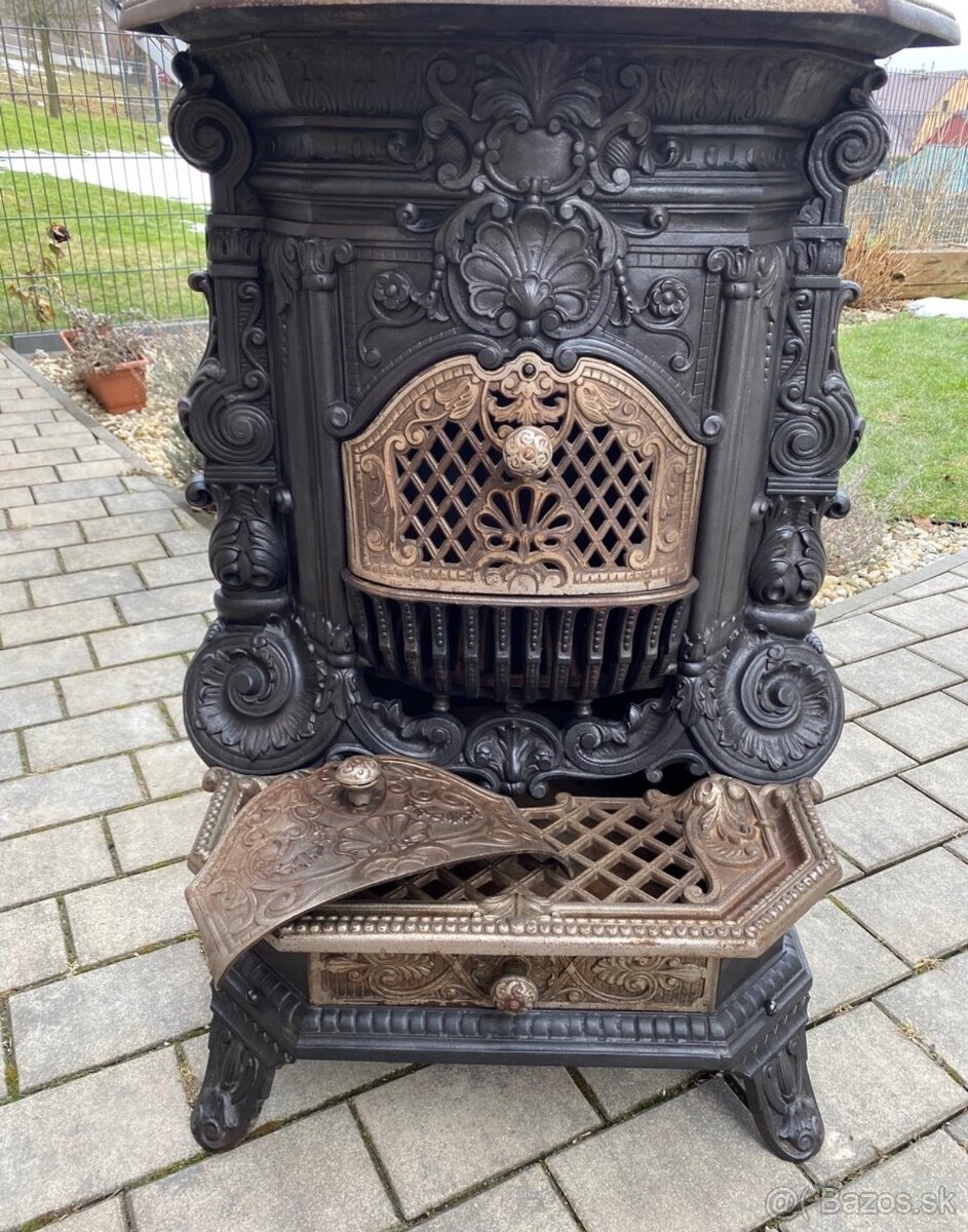 Zdobena starozitna kamna Jotul 1910 - 3