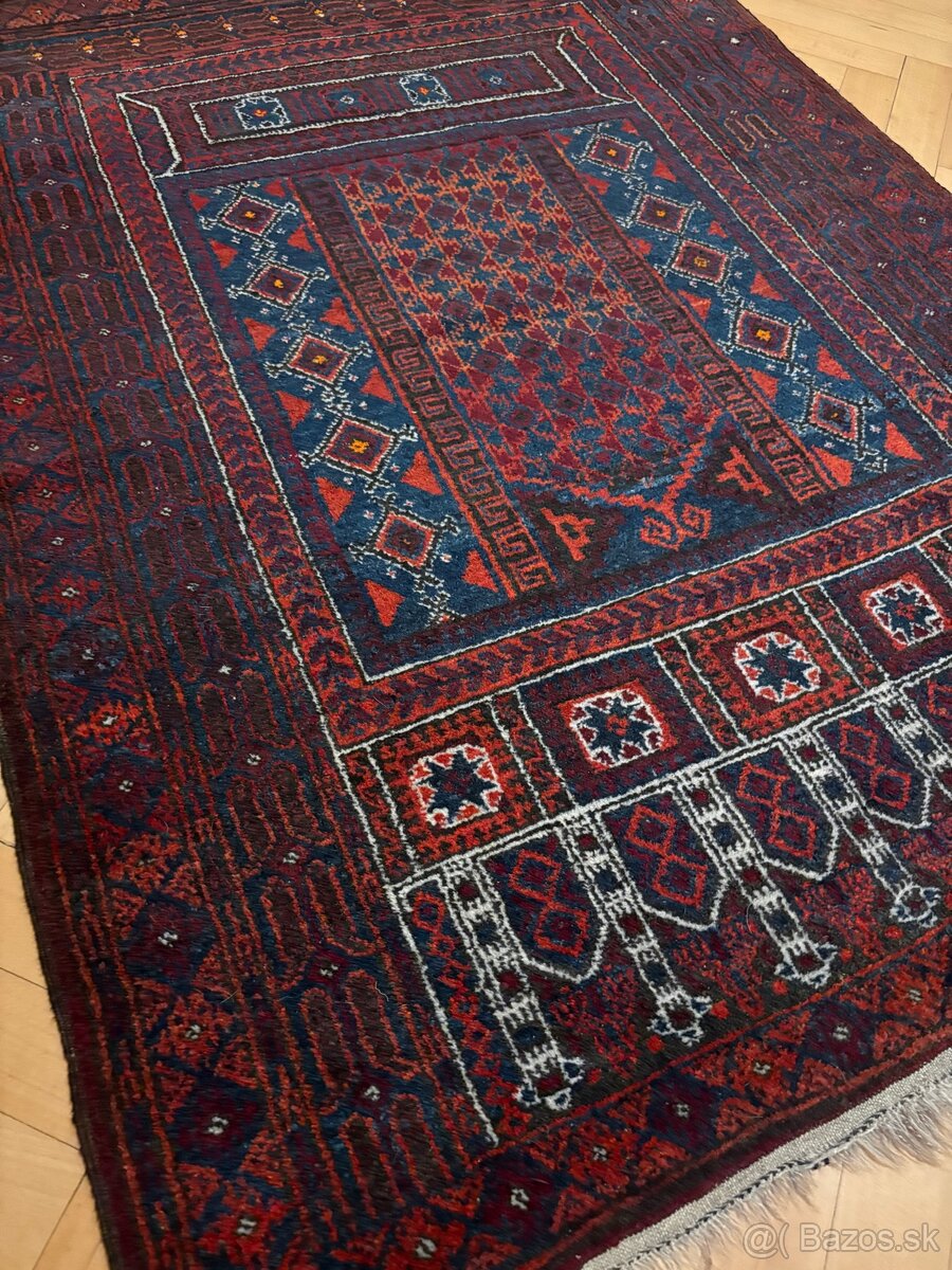Starožitný ručne viazaný koberec Balutch, 150x107cm - 3