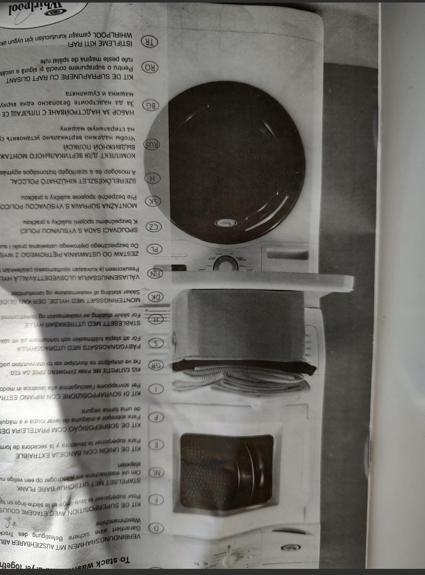 Spojovací diel medzi práčku a sušičku Whirlpool - 3