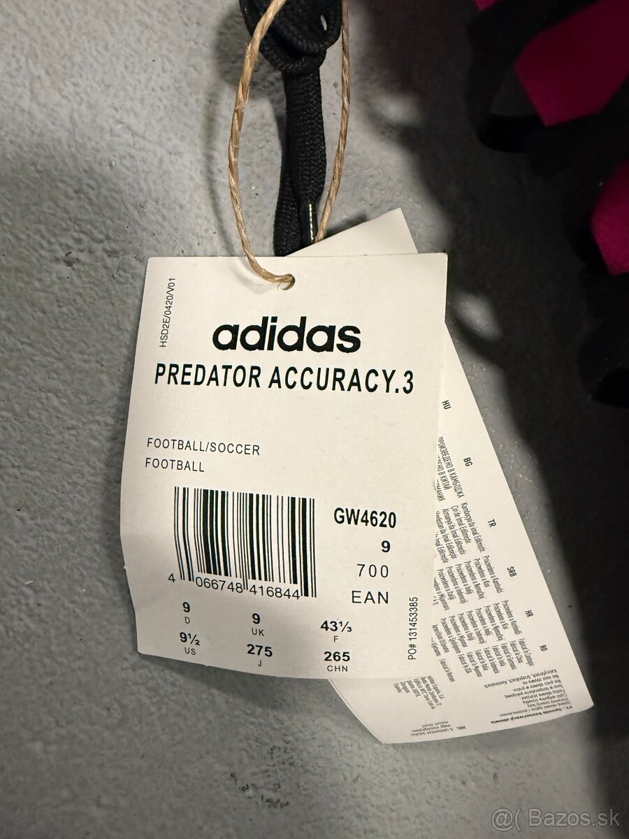 Predám nové kopačky Adidas v. 9 / 43,5 - 3