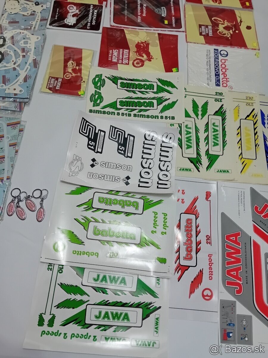 JAWA / BABETTA / SIMSON - POLEP,NÁLEPKY,TESNENIA - 3