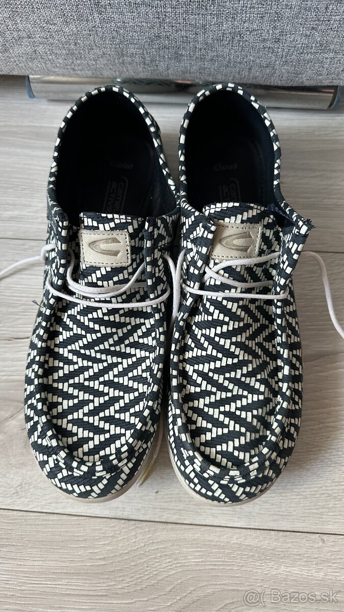 Pánske,elegantné,kožené,mokasíny CAMEL - veľkosť č.41 - 3