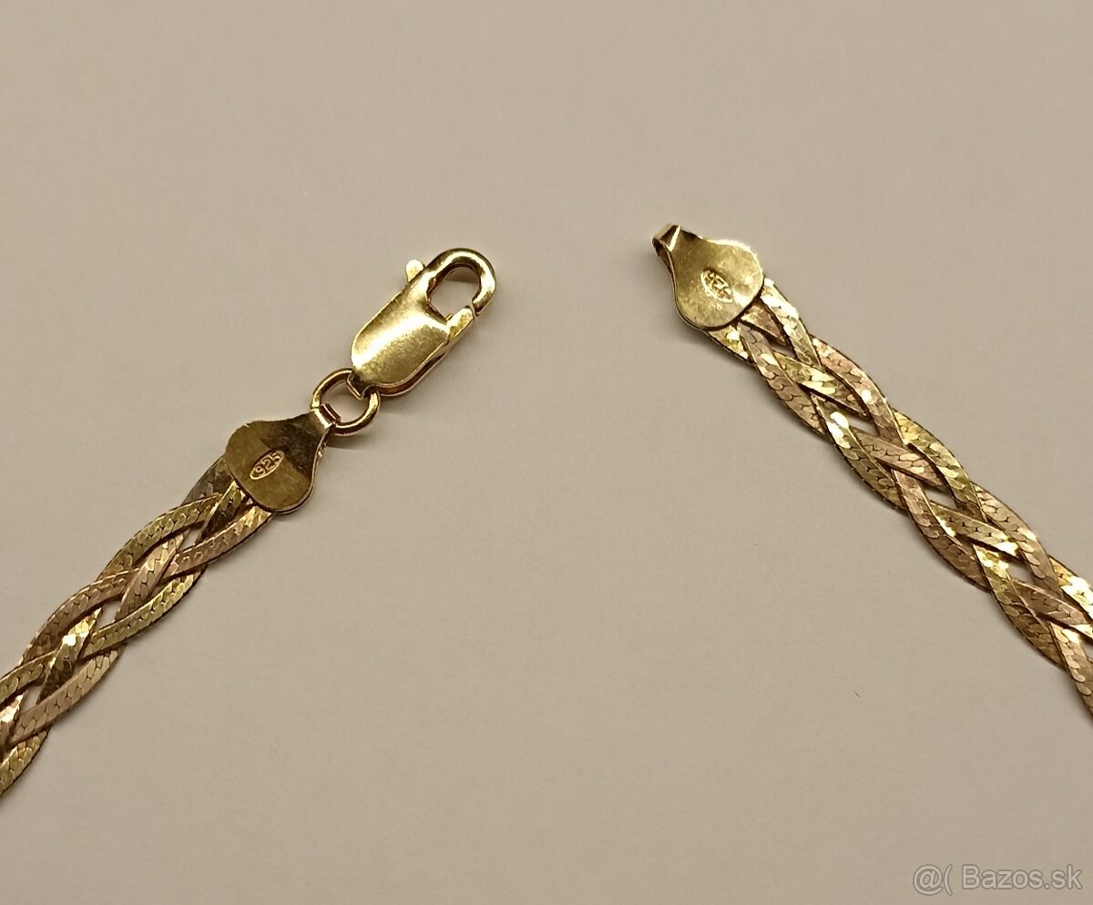 Strieborná pletená retiazka - 3