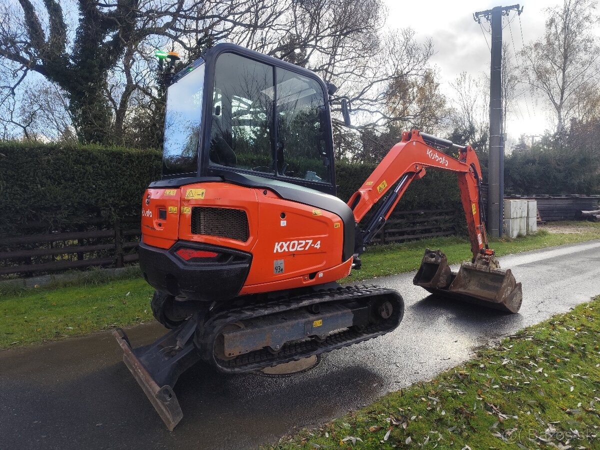 Minibagr minirypadlo Kubota KX027-4, 2200mth, r.v. 2019 TOP - 3