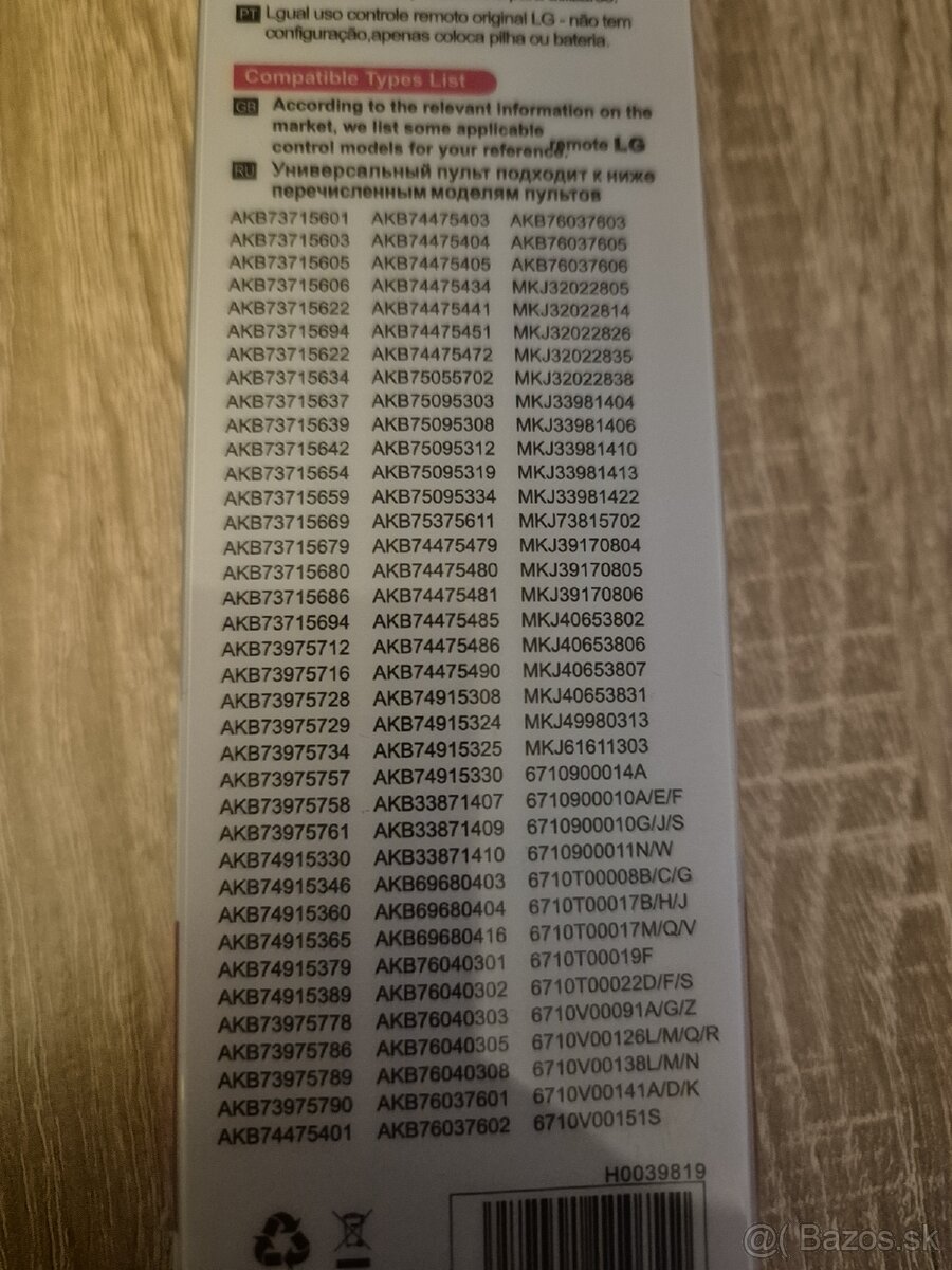 Univerzalny ovládač na LG - 3