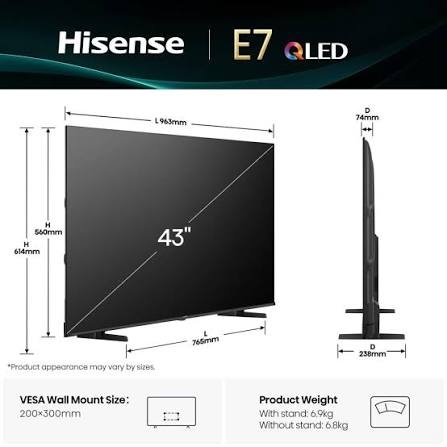 Qled 4k Tv Hisense 43e7q - 3