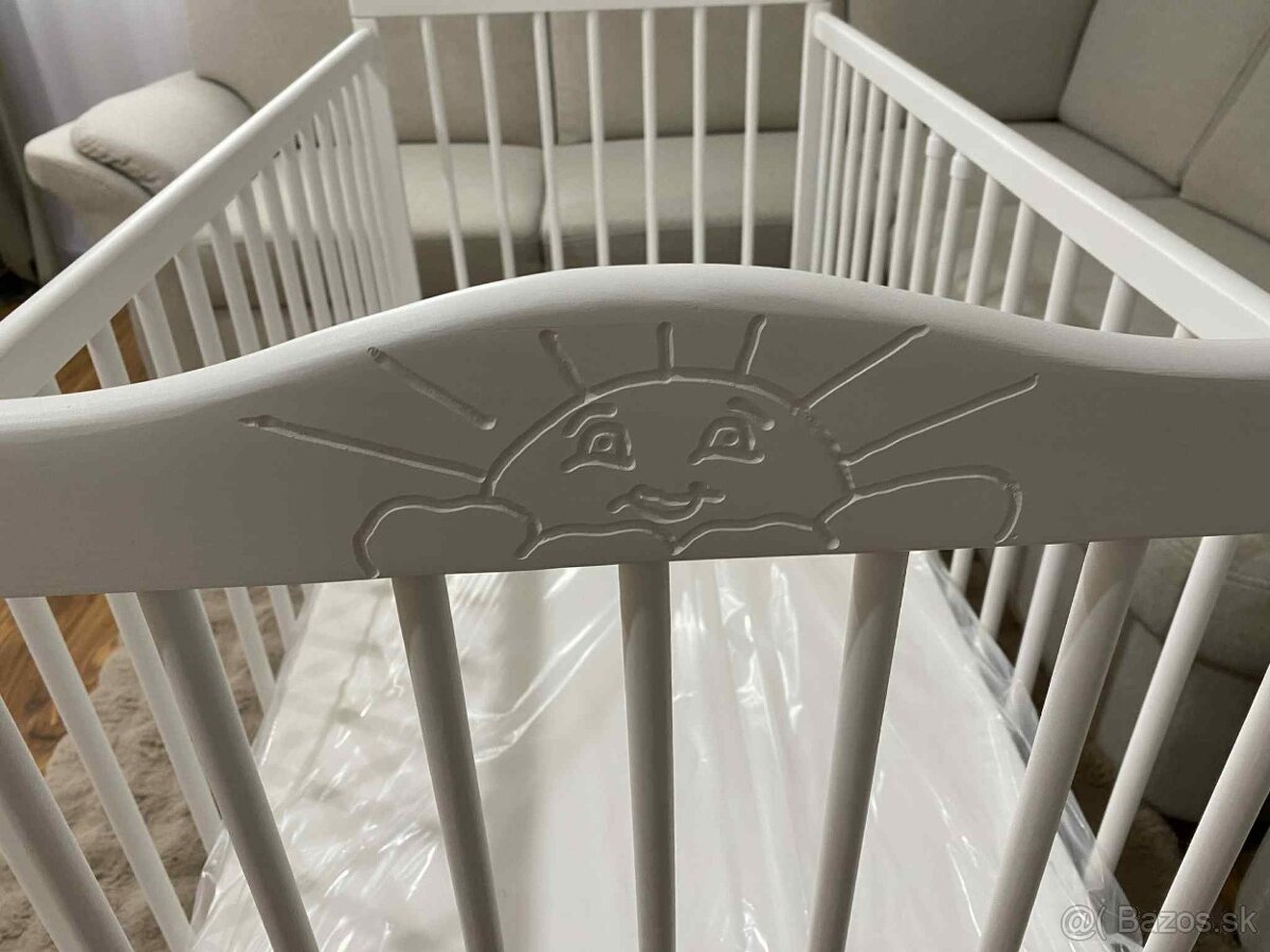 Drevená detská postieľka 120x60 cm - 3