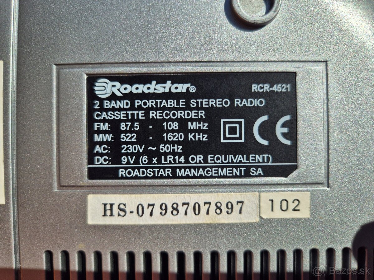 Rádiomagnetofón ROADSTAR - 3