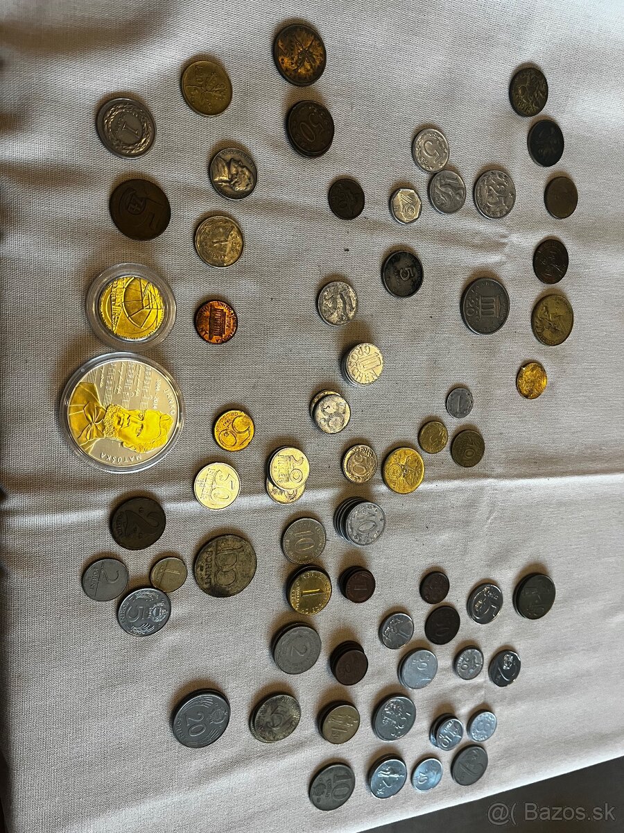 zbierka zahraničných mincí + pamätné medaily - 3