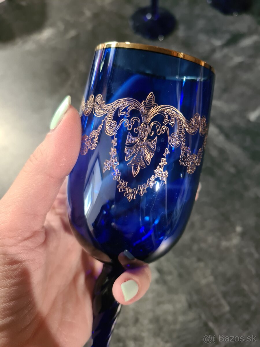 Sada kobaltových pohárov - 3