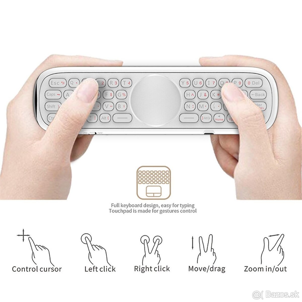 Multifunkčné AIR Mouse Diaľkové ovládanie s klávesnicou RGB - 3