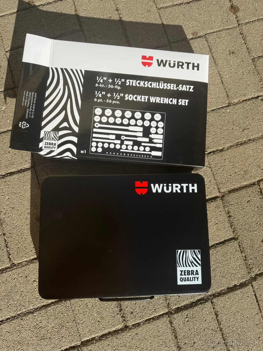 Wurth Sada nástrčných kľúčov 1/4" a 1/2" - 3