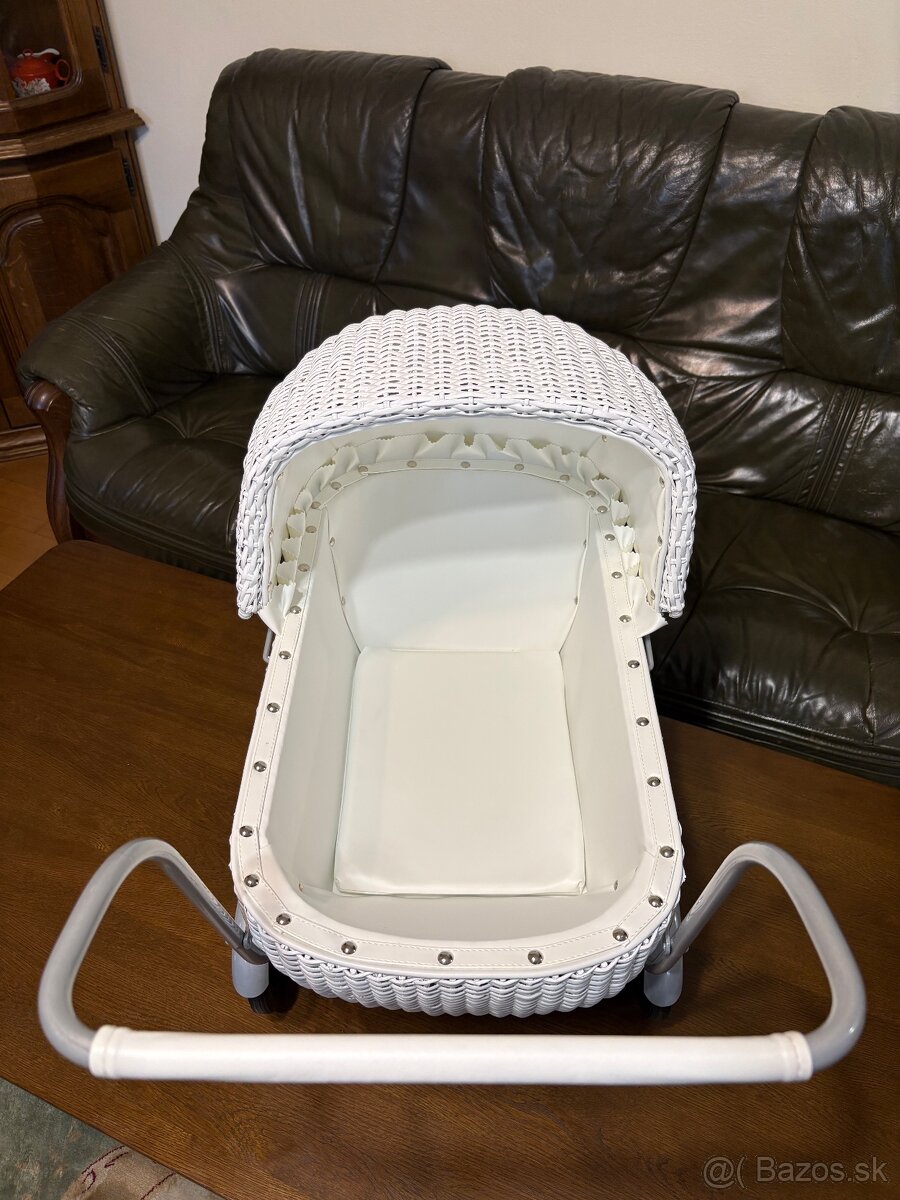 Retro kočík prútený - 3