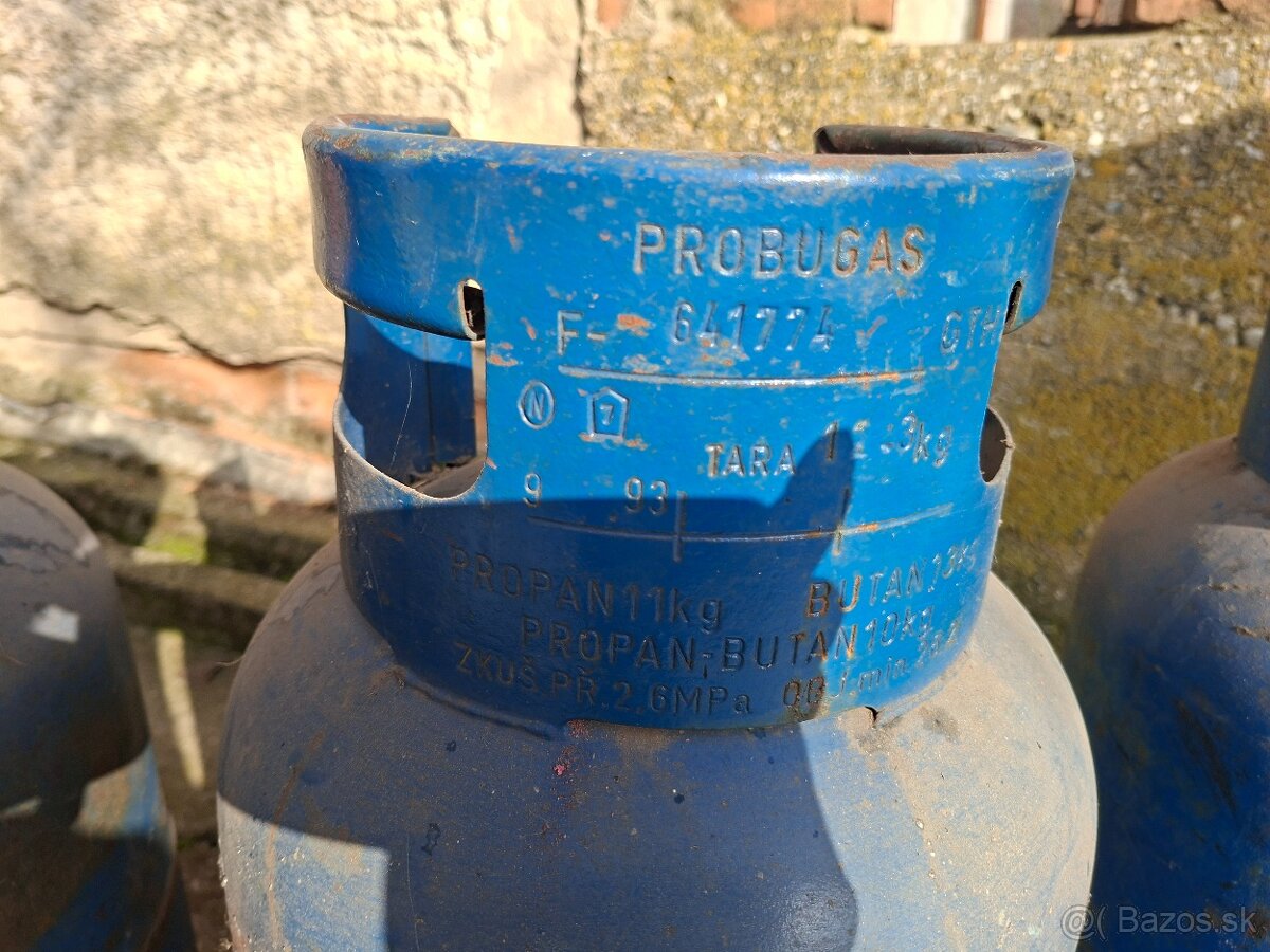 Propán butánové flaše. 3 kusy prázdné - 3