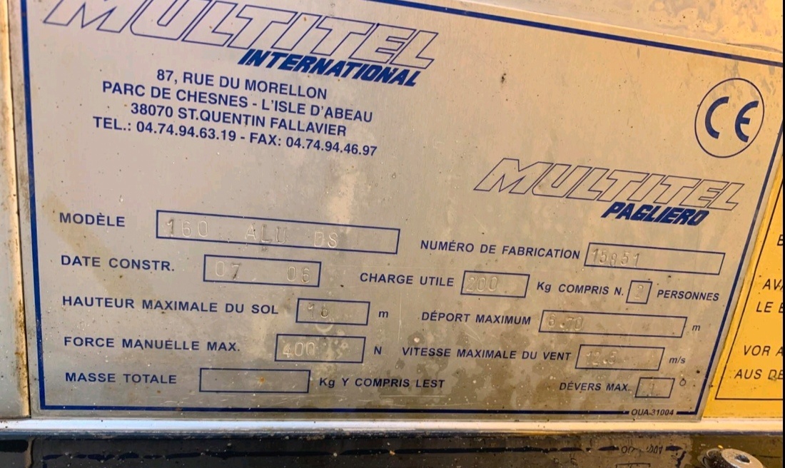 Pracovná montážna plošina 16m - 3