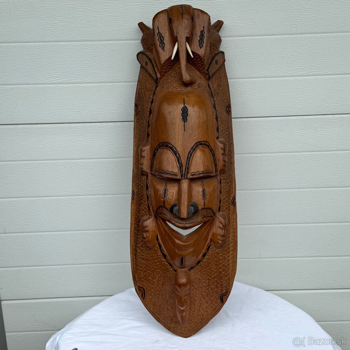 Krásná veliká africká masivní maska 77cm - 3